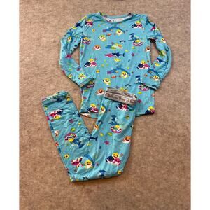 Bellabu Bear Baby Shark Bamboo Pajama Set Size 6